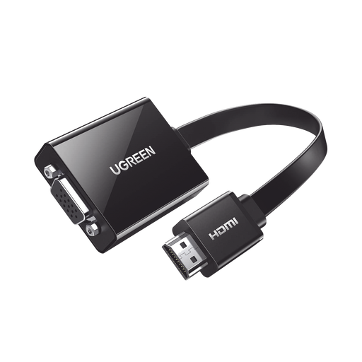 ADAPTADOR HDMI A VGA / RESOLUCIÓN 1080P / AUDIO 3.5MM / CON PUERTO MICRO USB PARA ALIMENTACIÓN / PLUG & PLAY / NO REQUIERE CONTROLADOR / ABS / FLEXIBLE Y DURADERO-Cables y Conectores-UGREEN-40248-Bsai Seguridad & Controles