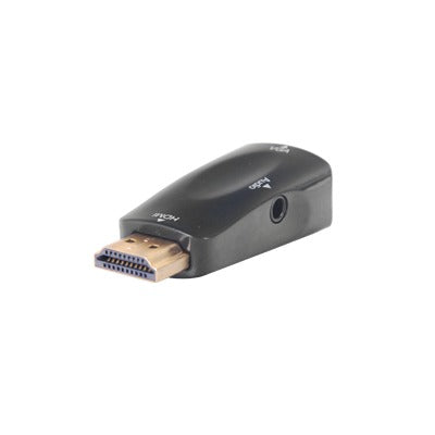 ADAPTADOR HDMI A VGA CHAPADO EN NÍQUEL-Accesorios Videovigilancia-EPCOM POWERLINE-HDMI-VGA-Bsai Seguridad & Controles
