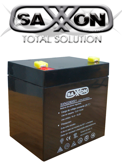 SAXXON CBAT45AH- BATERIA DE RESPALDO DE 12 VOLTS LIBRE DE MANTENIMIENTO Y FACIL INSTALACION / 4.5 AH/ COMPATIBLE DSC/ CCTV/ ACCESO-Energía-SAXXON-SXN2290001-Bsai Seguridad & Controles
