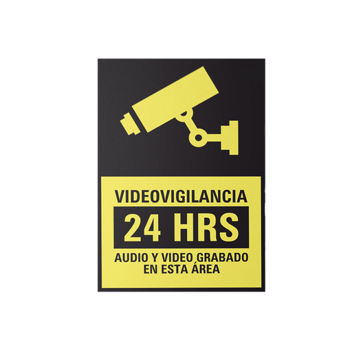 ETIQUETA DE VIDEOVIGILANCIA EN VINIL ADHESIVO MATE / PAQUETE CON 10-Accesorios Videovigilancia-GENERICO-SYSCALVID/10-Bsai Seguridad & Controles