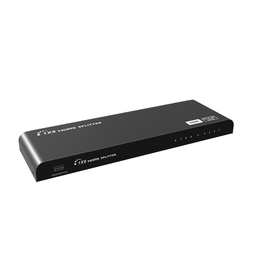 DIVISOR HDMI DE 1 ENTRADA A 8 SALIDAS 4K X 2K @60HZ & HDR / COMPATIBLE CON HDMI2.0,HDCP2.0 / SOPORTA 10 METROS EN LA ENTRADA Y 10 METROS EN LA SALIDA-Accesorios Videovigilancia-EPCOM TITANIUM-TT318HDR-V2.0-Bsai Seguridad & Controles